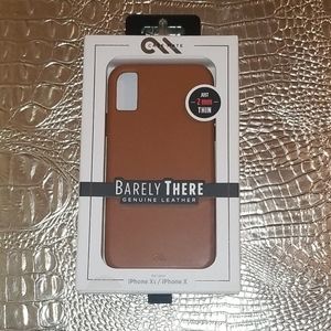 Barely there genuine leather Apple iPhone Xs/X